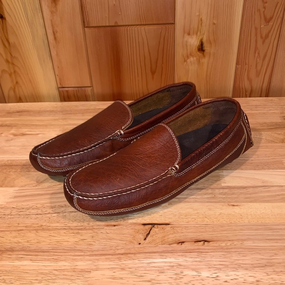 Mens Duluth Trading Bison Leather Brown 